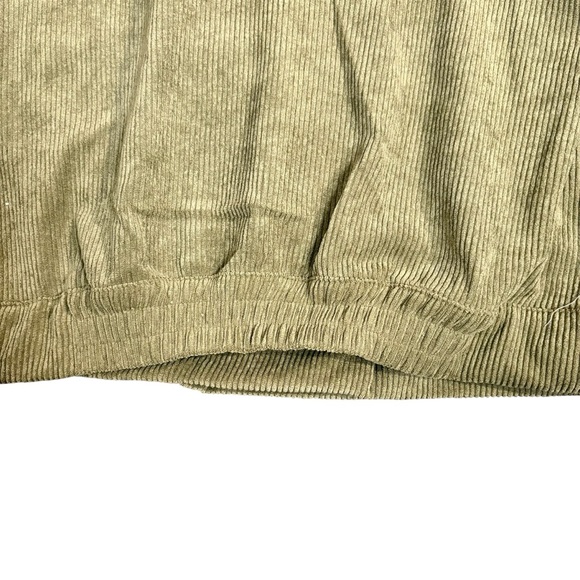 Mine M or L  Olive Green Corduroy Crop Bomber Jacket NWOT - Picture 12 of 17